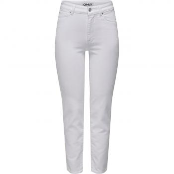 Only Emily High-Waisted Stretch Fit White Jeans for Women