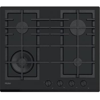 Haier Series 4 HAVG6BF4HB Placa de Gas 60cm 4 Quemadores Cristal Negro