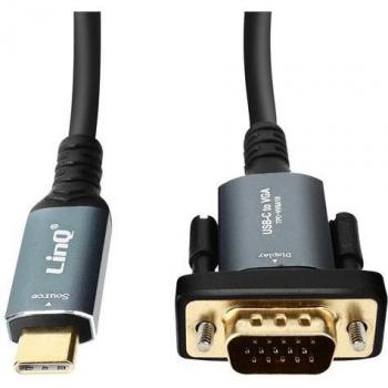Cable USB-C a VGA Full HD 1080p Plug and Play Longitud 1.8m