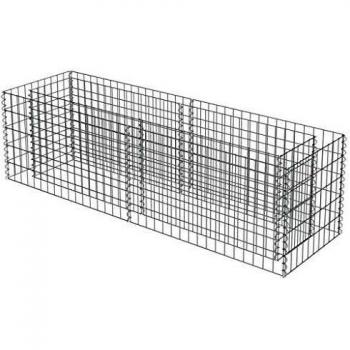 vidaXL Arriate de Gaviones Acero 180x50x50cm Florero Patio Flores Plantas