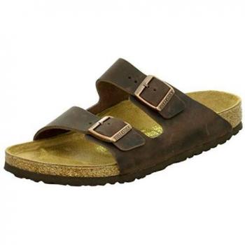 Birkenstock Arizona Leather Sandals for Men and Women - Brown, Size 36