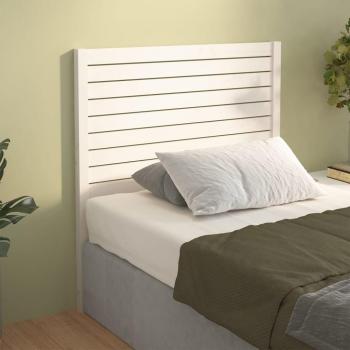 Cabecero de cama blanco 81x4x100 cm madera maciza de pino