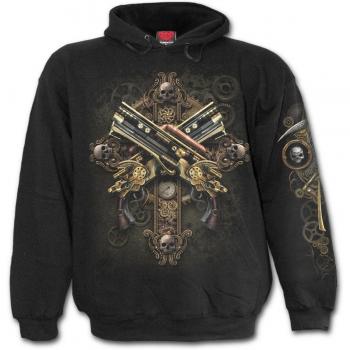 Spiral Steampunk Skeleton Sudadera con capucha Negro M