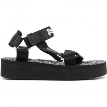 Palm Angels Women's Platform Sandals Black Size 36 PWIH027S24MAT001