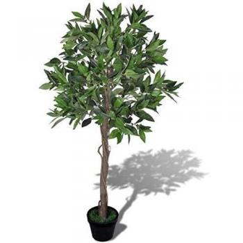 vidaXL rbol De Laurel Artificial con Maceta, 120 cm Decorativo Casa Jardín
