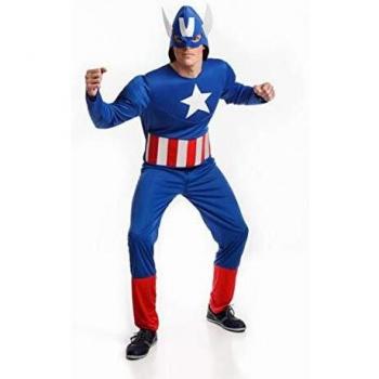 DISFRAZ DE HEROE AMERICANO. Talla 52 de Hombre. Incluye Mono y Gorro.