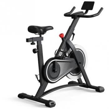 Bicicleta Estática Indoor Ksix KB01, Resistencia Magnética Ajustable, Soporte para Tablet y Smartphone, Compatible con Kinomap y Zwift, Negra