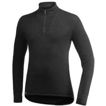 Jersey de Cuello Alto con Cremallera Woolpower 400 Unisex Negro