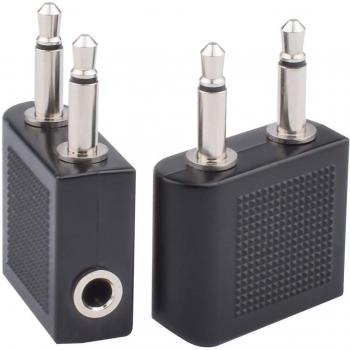 Adaptadores de vuelo para auriculares con conector de 3,5mm para asientos de avión
