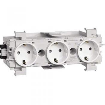 Triple Socket Outlet with Wago Connection, White