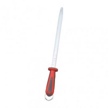 Chaira de 30 cm Oval mango termogoma de color rojo Fischer ideal para afilar herramientas