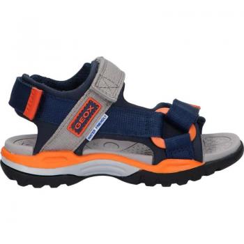 Sandalias de Niño GEOX J150RA 01511 J BOREALIS C0659 NAVY-ORANGE, características: diseño en color navy y naranja, suela transpirable, cierre ajustable, material resistente al agua, plantilla