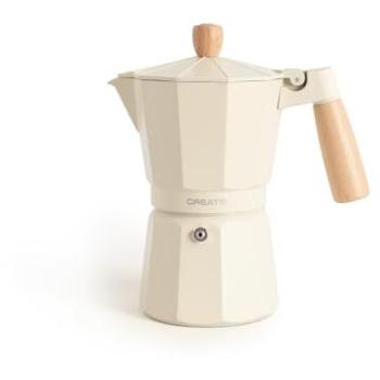 Cafetera Italiana THERA MOKA RETRO de Aluminio - 9 Tazas - Color Blanco Roto
