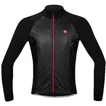 Santic de Ciclismo Running Cortavientos Windstopper Transpirable Señales Reflectantes para Hombre
