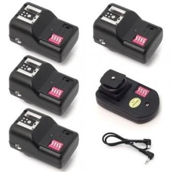 Deyard 16 canales inalámbrico disparador de flash de zapata Speedlite disparador Set con receptor para cámara réflex digital Canon, Nikon, Pentax y Olympus