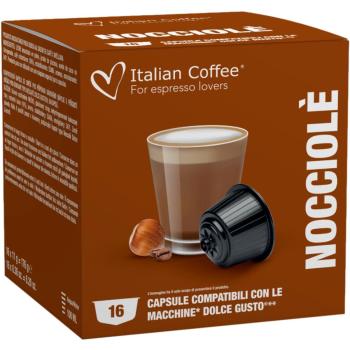 Cápsulas de Café con Leche Sabor Avellana - 16 Unidades - Compatibles con Dolce Gusto (Krups, Delonghi)