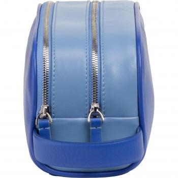 Neceser de mujer de viaje Dudu en piel con doble cremallera, estuche de viaje en cuero suave duradero, bolsa de inodoro repelente al agua