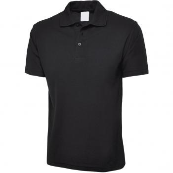 Uneek 220Gsm Unisex Classic Polo Shirt - Black - Small