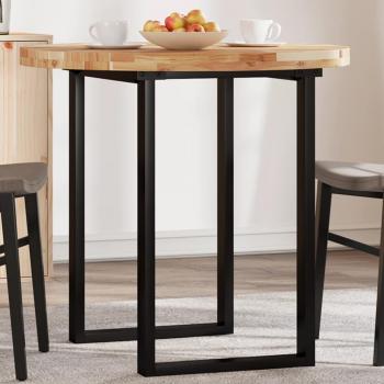 Tablero de mesa redondo de madera maciza de acacia Ø80x4 cm Marrón