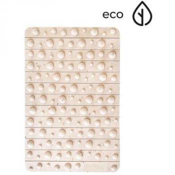 Spokey Rose Eco Alfombrilla de Masaje Sensorial con Pomos 30 x 46 x 1,6 cm, 350 g, hecha de 25% tejidos naturales (cáscara de arroz, bambú) y