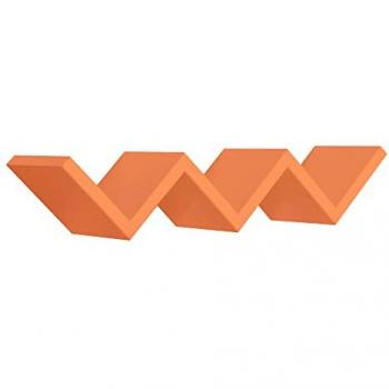 Estante de pared moderno decorativo naranja Saetta 56 cm