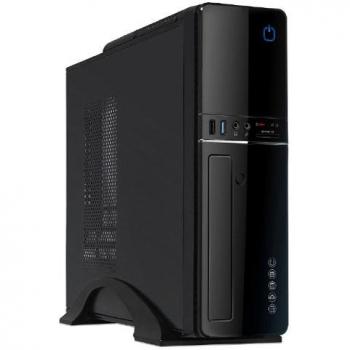 UNYKAch Caja Ordenador Micro ATX UK 2007, con Fuente SFX de 450W, Conexión USB 3.0 y USB 2.0. Lector De Tarjetas SD, Diseño Slim y Soporte para Colocación Horizontal o Vertical