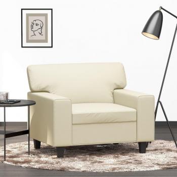 Sillón crema de 60 cm en cuero sintético