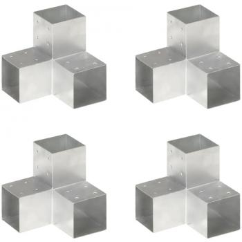 Conectores de postes en Y metálicos galvanizados 101x101 mm