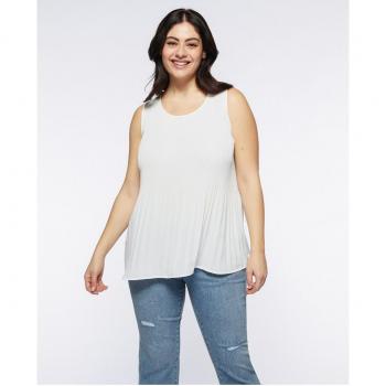 Top plisado sin mangas con diseño elegante para mujer