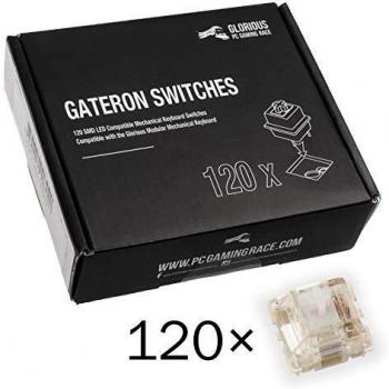 Glorious PC Gaming Race Gaming Interruptores de Gateron para PC - 120 Piezas - Interruptores claros