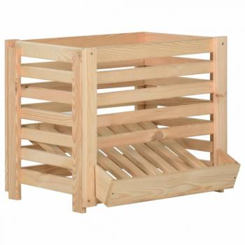 vidaXL Potato Box - 60x40x50 cm, Solid Pinewood