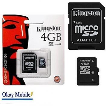 Kingston Micro SD Tarjeta de memoria Digital Cámara for Samsung dv180 F WB50 F - 4 GB