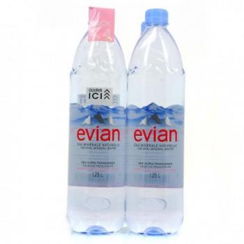 Evian Prestige Mineral Water 4-Pack (1.25L each)