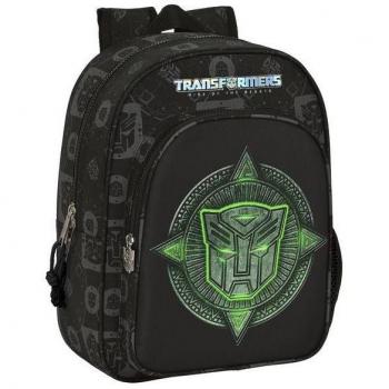 Mochila Infantil con Adaptador para Carro Transformers Safta 26x34x11cm