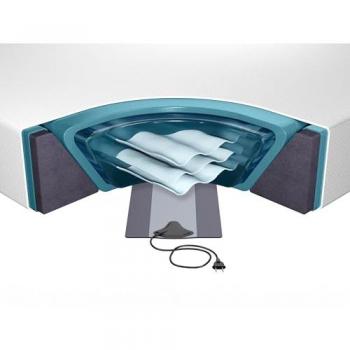 Conjunto de cama de agua Beliani con colchón 140 x 200 cm, 2 calentadores y estructura de espuma Solers