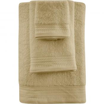 Eiffel Textile Juego de Toallas Calidad Rizo 400 gr, Algodón Egipcio 100%, Natural, 1x Sabana 1x Lavabo 1x Tocador, 3 Unidades