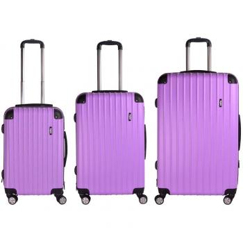 Sunydeal Set of Tres Maletas Juego de Maletas Rígidas ,Candado TSA, 4 Ruedas multidireccional, Marrón