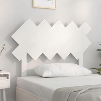 Cabecero para cama de madera maciza de pino blanco 104x3x80,5 cm