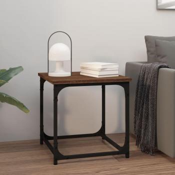 Mesa auxiliar de madera contrachapada 40x40x40 cm en color negro, roble sonoma y roble ahumado