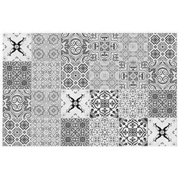 Laroom Alfombra Vinílica de Cocina Diseño Faro, Vinilo Antiliscante, Gris, 65x100 cm