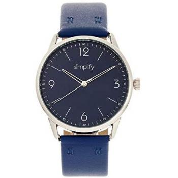 Simplify The 6300 Unisex Blue Genuine Leather Quartz Watch
