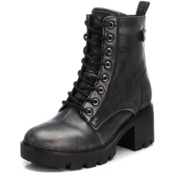 Botín de Mujer XTI con Cierre de Cremallera y Cordones, Color Negro, Talla 38