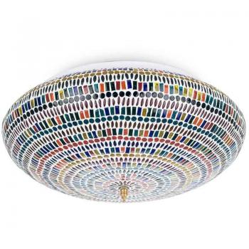 Aplique plafón mosaico multicolor Ø 37 cm