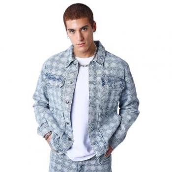 Geometric Denim Jacket Project X Paris - Blue XL