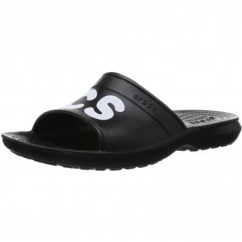 Crocs Classic Graphic Slides, Unisex Adulto Sandalia, Negro