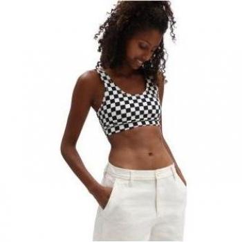 Camiseta Vans Flying V Print Checkerboard Negro Blanco