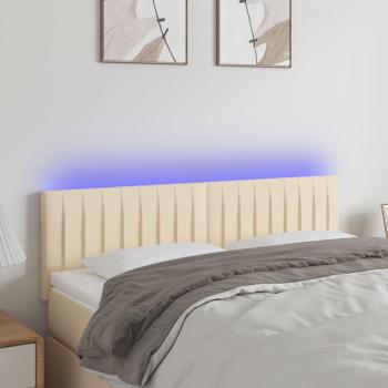 Cabecero LED Crema 144x5x78/88 cm Tela