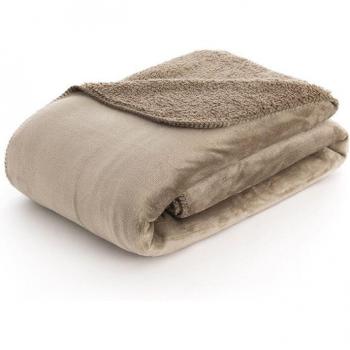 Manta Reversible Sedalina y Sherpa Natural 150x200 Cm