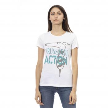 Trussardi Action White Cotton T-Shirt - Female, White, Size M