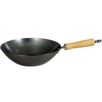 Swift - Wok (acero al carbono, 27 cm), color Plateado (Silver (Lacquer Finish))